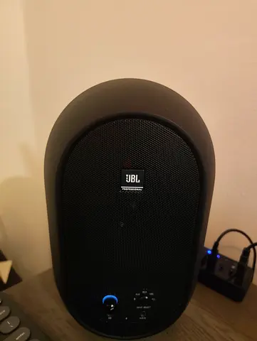JBL 104-BT black reference monitors - with stands