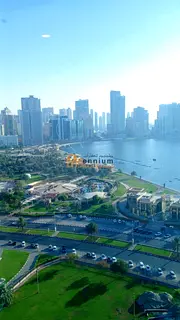 Fully Furnished Office for Rent in Al Majaz 2, 1800 Sqft Open Space, Panoramic Water View, VIP Furni