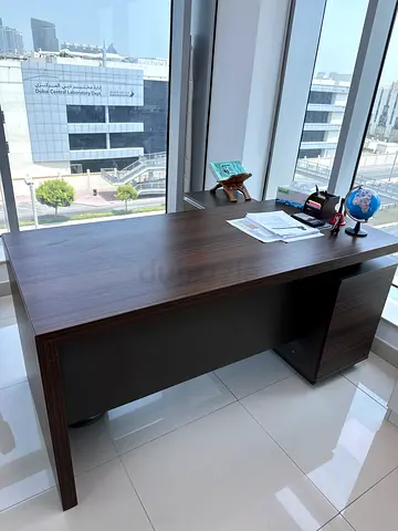 Manager table Dark Wood Office Desk with Side Storage - Good Condition