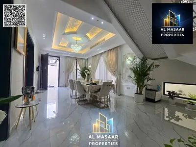 فيلا بالياسمين كورنر طابقين وروف تكيف مركزي شامل كهرباء والمياة والمكيفات والاثاث المنزلي