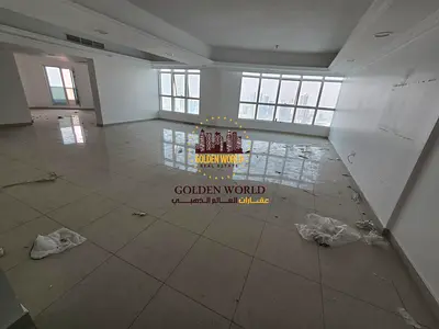 **4BR apartment for rent in Al Khan, Sharjah | Sea view, free A/C, maid’s room, 2 balconies, parking, gym & pool | AED 100K/year | Tabby & Tamara avai