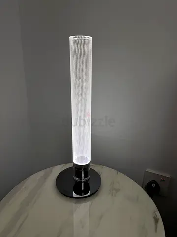 Modern cylindrical LED table lamp dimmable - like new!