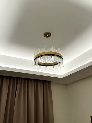 Aura Modern Cascading Glass Chandelier - Like New