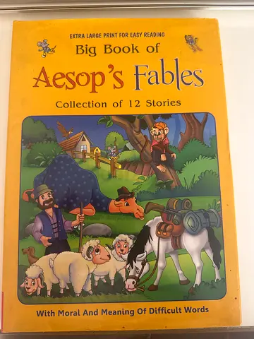 Big Book of Aesops Fables - Collection of 12 Stories (Large Print)