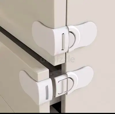 Plastic Black Child Locks - For sides of drawers, Cupboards, fridge