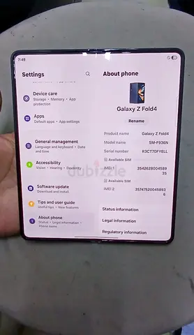Samsung Galaxy zfold 4 good condition