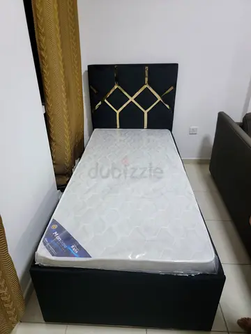 Brand new velvet single bed with medical mattress available.