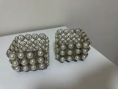 decorative pearl candle holders