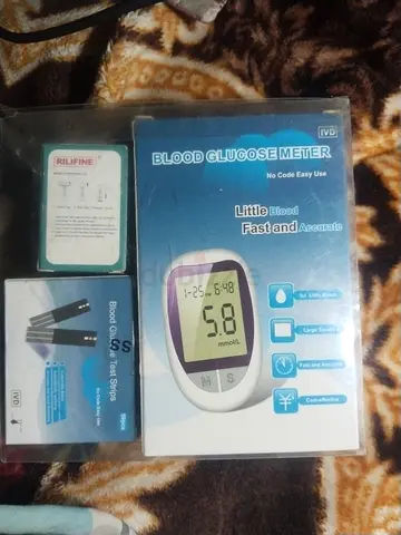 Blood Glucose Meter Kit with Test Strips and Lancing Device