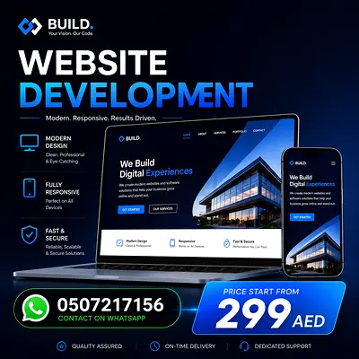 Website design development service — starting at AED 299