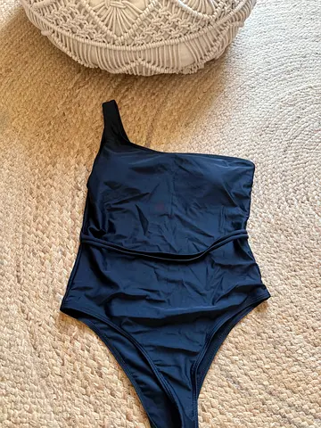 Black one-piece swimsuit, size M