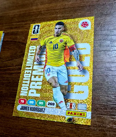 James Rodriguez gold limited panini card