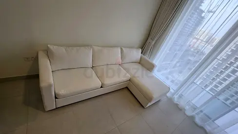 Beige Color ikea vimle L shape sofa bed with mattress