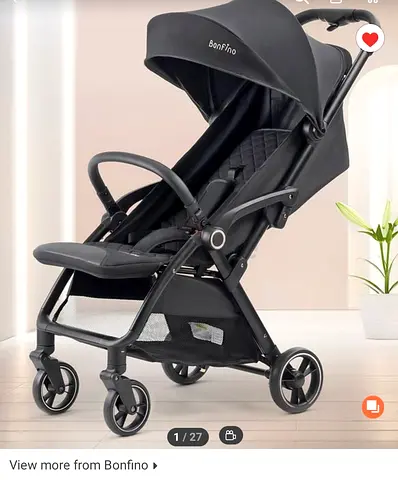 Bonfino Lightweight Compact Baby Stroller - Black