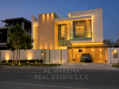 🏡 Luxury villa for sale in Al Zorah – Ajman | Prime location | Land area 11,500 sq ft | Built-up area 7,500 sq ft | 5 master bedrooms | Private pool