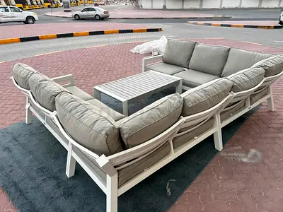Available high quality u shape out door sofa and with coffee table like a new