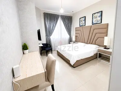 0% COMMISSION, Dubai Marina Luxury master bedroom with attached washroom , near tram/metro station