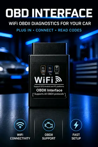 WiFi OBDII Diagnostic Interface - Plug and Play Car Scanner