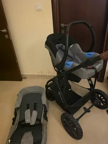 Kinderkraft 3 in 1 xmoov Travel system stroller with infant car seat - good condition
