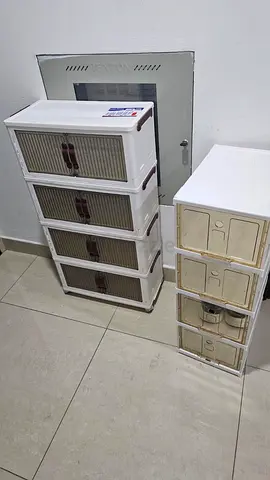 Stackable Plastic Storage Cabinets and Organizers