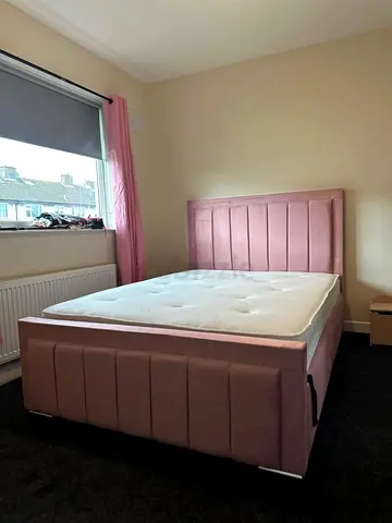 Luxury Fabric Bed Frame With Mattress Stylish Modern Design Headboard