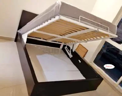 Ikea hydraulic queen size bed frame with storage inside full bed and with Ikea pocket sprung mattre