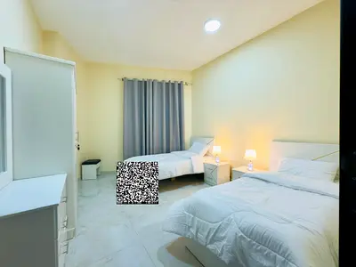 Apartment for Monthly Rent – 2 Bedrooms and Living Room | No. 405 Location: Ajman – Al Nuaimiya 2 Al Nuaimiya Street (the street separating Ajman an