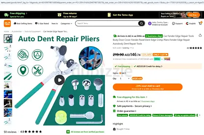 Auto Dent Repair Pliers Kit - Paintless Dent Removal Tools