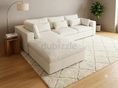 Original west elm white color lshape sofa