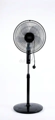 Black pedestal standing fan - good working condition