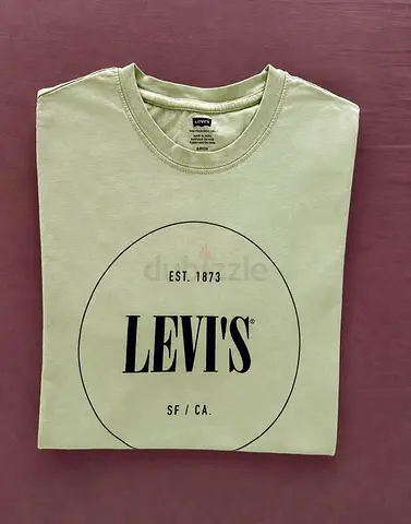 Original Levis Olive Green Logo Crew Neck T-Shirt - Mens small