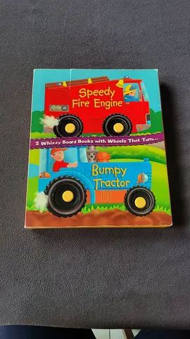 Set of 2 Board Books: Speedy Fire Engine Bumpy Tractor