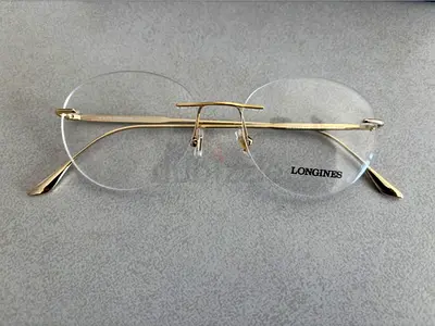 Longines Gold Rimless Optical Glasses - Lightweight Frame