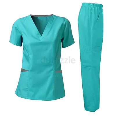 Brown Medical Scrub Set - Top and Pants