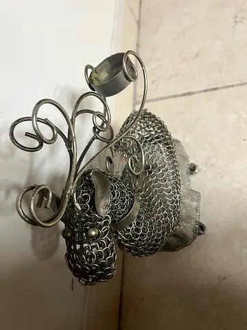 Vintage silver filigree decorative bowl / centerpiece