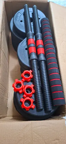 Dumbbell and barbell 30 kg new set