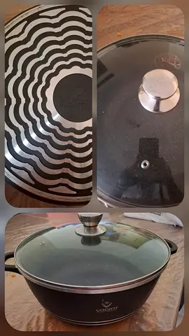 Non-stick Deep Cooking Pot with Glass Lid (Used) - Vaguely Vockett Brand