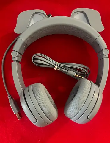 Buddyphones - Playears+ Bluetooth Wireless Headset - Dog - Gray