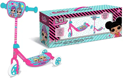 Pink LOL Surprise 3-Wheel Kids Scooter - Adjustable Handlebar
