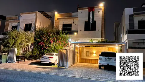 LUXURY G+1 5 BEDROOMS HALL MAJLIS MAIDROOM ROOFTOP VILLA FOR RENT IN AL YASMEEN AJMAN