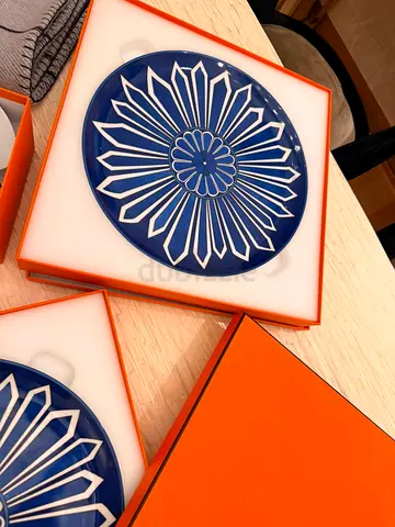 Hermès Bleus d’Ailleurs Dinner Plate Authentic Hermès porcelain dinner plate