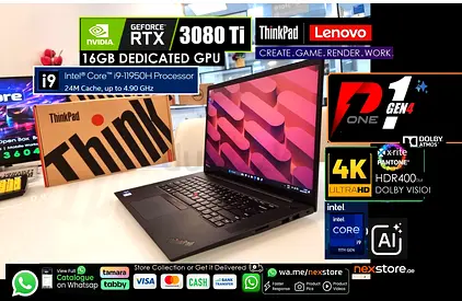 ThinkPad P1 Gen4 Core i9 Extreme Edition RTX 3080 16GB GPU - p16 t15g x1 extreme zbook xps precision