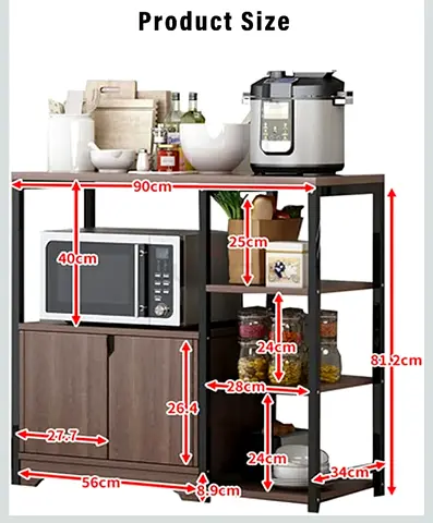 Multi-tier Kitchen Organizer Rack with Cupboard