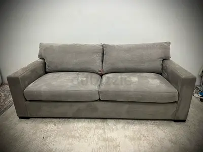 As perfect condition cratebarrel three seater sofa