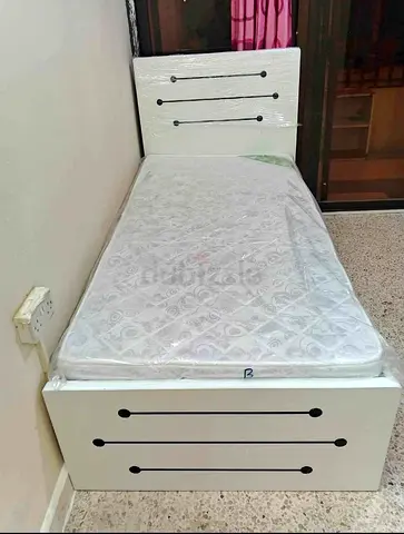 Brand New mdf single bed with medical mattress available.