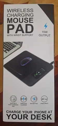 Wireless Charging Mouse Pad with Wrist Support - 15W