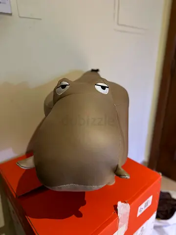 Brown Hippo Plush Foot Step from HomeBox for comfortable work from home set up