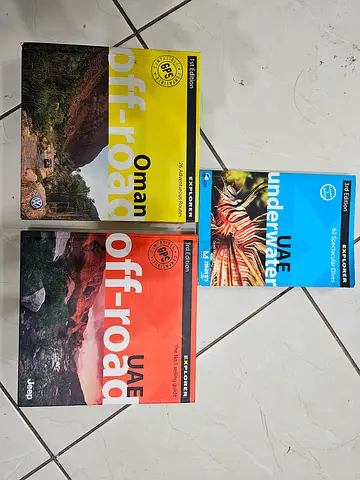 Set of 3 Explorer Guide Books: UAE Underwater + Oman Off-Road + UAE Off-Road