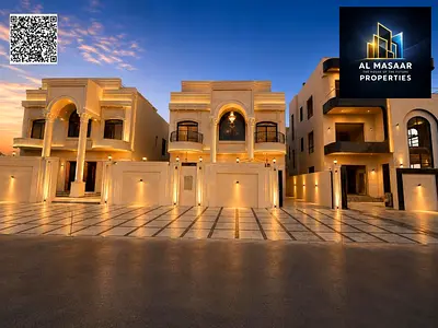 Luxury classic villa for sale in Al Helio 2 – Ajman | Full stone facade | Price includes registrati