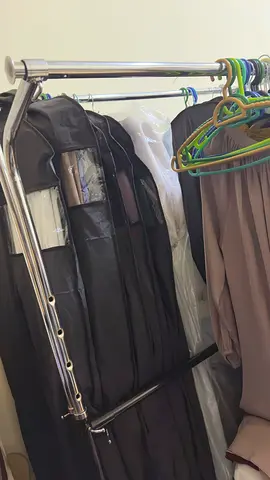 Portable Garment Rack with Hanging Garment Bags and Clothes. Very Strong. Fixed Price